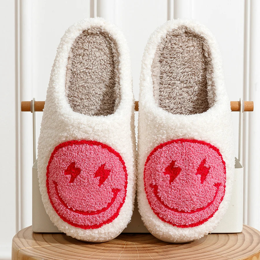 Women Super Cute Lightning Smile Face Slippers
