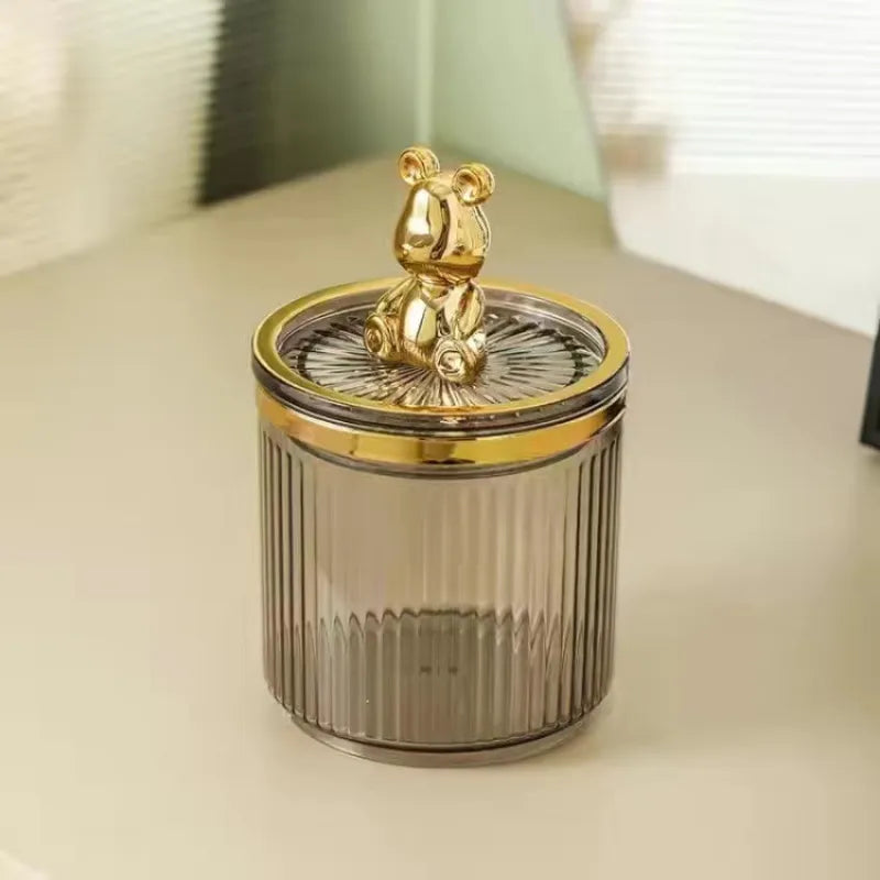 Cute Bear Cotton Pad Holder Organizer Box