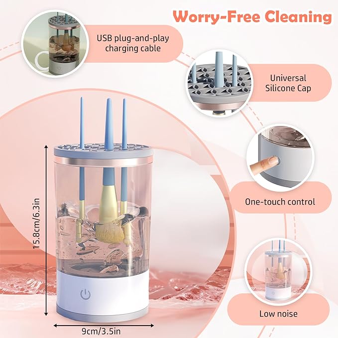 Automatic Electric Makeup Brush Cleaner Rechargeable